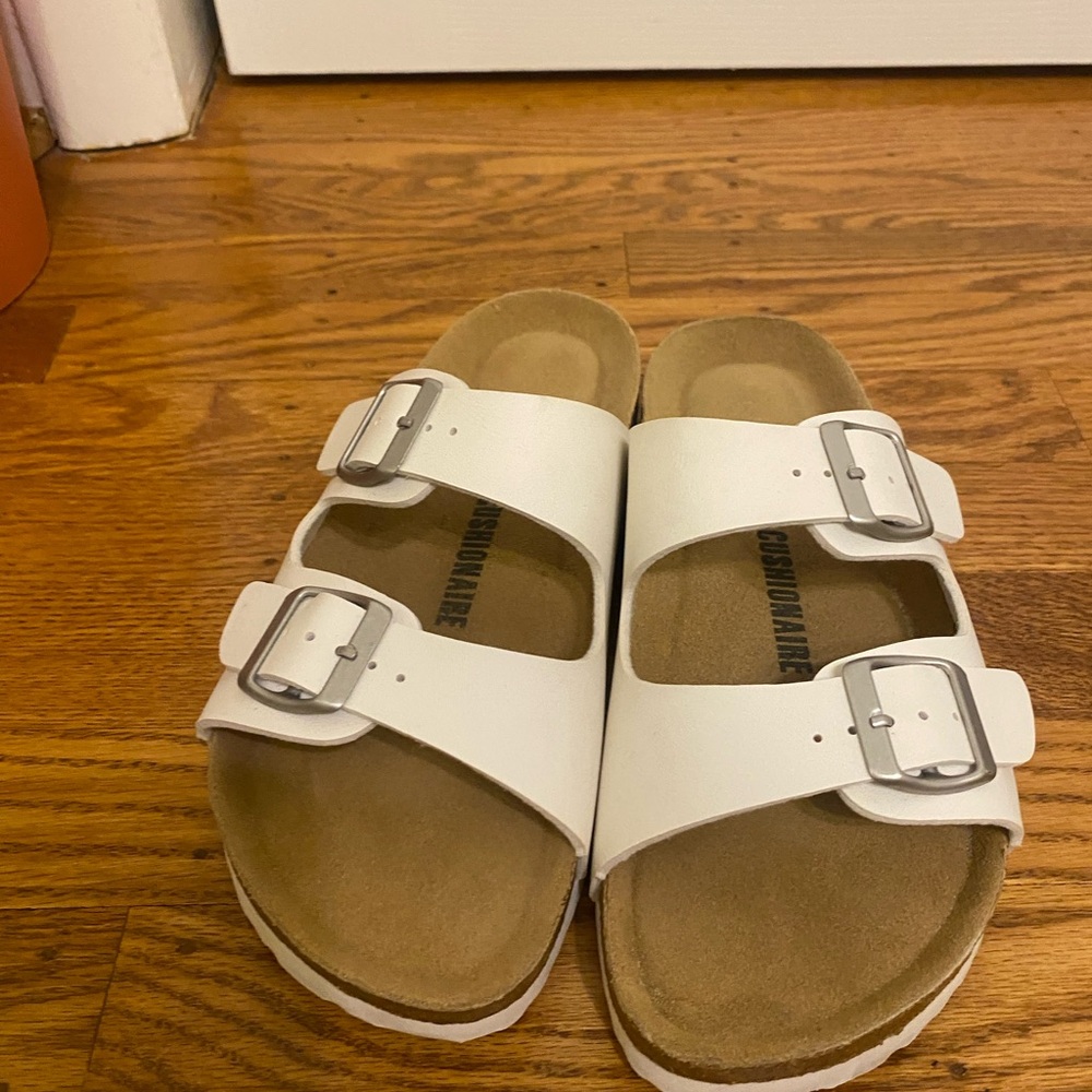 White sandals